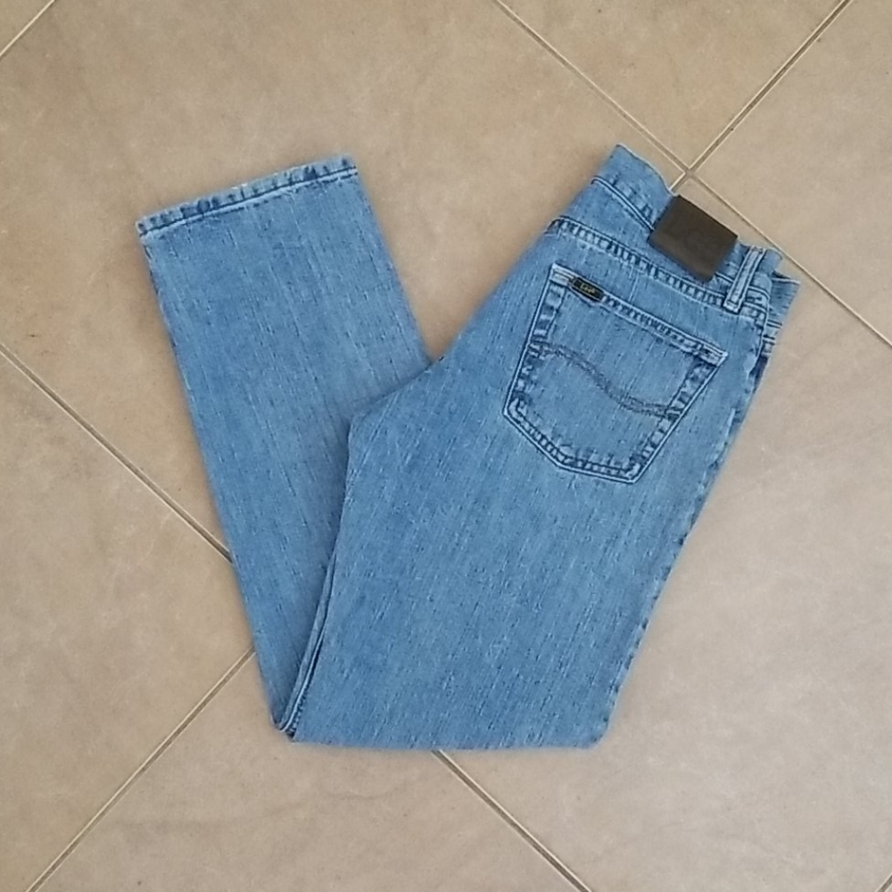 LEE Mens Light Wash Blue Jeans